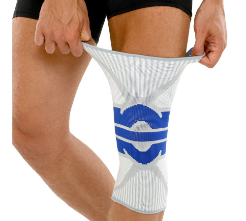 Наколенник спортивный эластичный компрессионный EXCEED One size 1шт серый