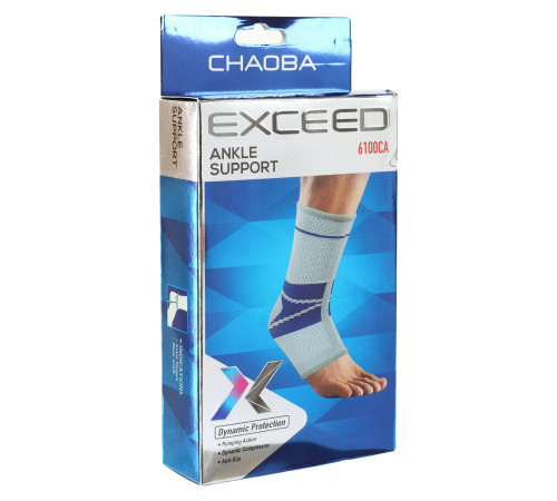 Бандаж на гомілковостоп еластичний EXCEED One size 1шт сірий
