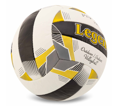 Мяч волейбольный LEGEND №5 PU белый-черный-золотой