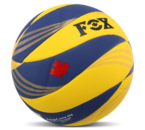 Мяч волейбольный FOX №5 PU Микрофибра желтый-синий