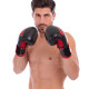 Рукавиці боксерські на липучці PU UFC Myau Thai Style 12 унцій чорний