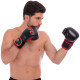 Рукавиці боксерські на липучці PU UFC Myau Thai Style 14 унцій чорний