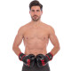 Рукавиці боксерські на липучці PU UFC Myau Thai Style 14 унцій чорний