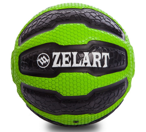 Медбол мяч медицинский Medicine Ball Zelart 2кг черный-зеленый
