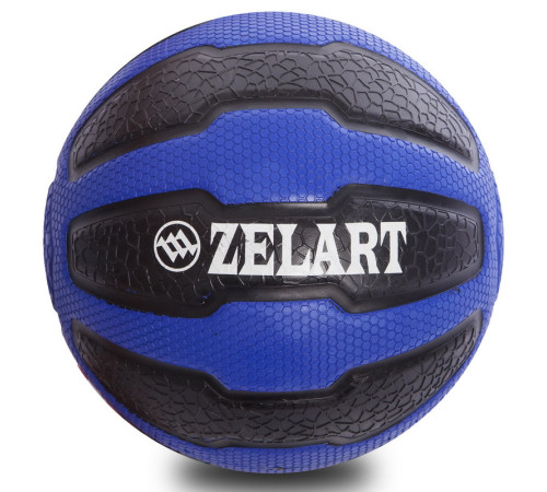 Медбол м'яч медичний Medicine Ball Zelart 9кг чорний-синій