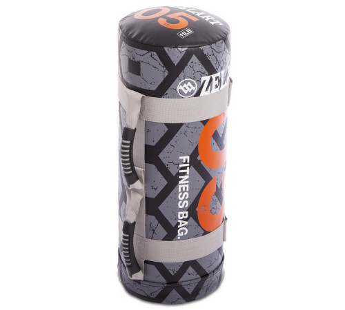 Мешок утяжелитель для функционального тренинга Power Bag Zelart 5кг черный-оранжевый