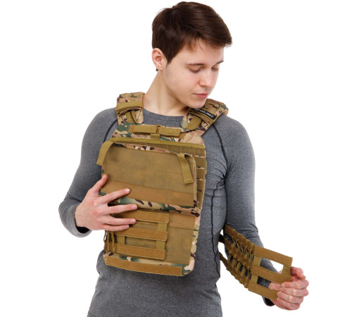 Плитоноска жилет тактический с системой быстрого сброса TACTICAL VEST Zelart 10кг цвета в ассортименте