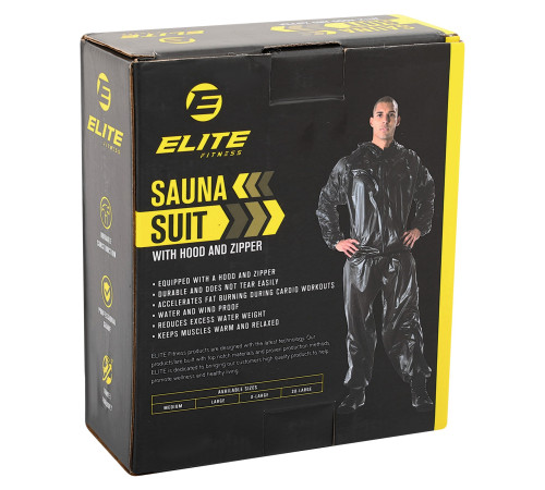Костюм-сауна SAUNA SUIT ELITE FITNESS чорний