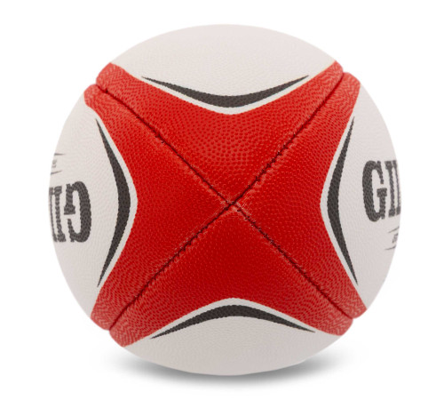 М'яч для регбі дитячий MINI CIMA розмір 1 білий-червоний