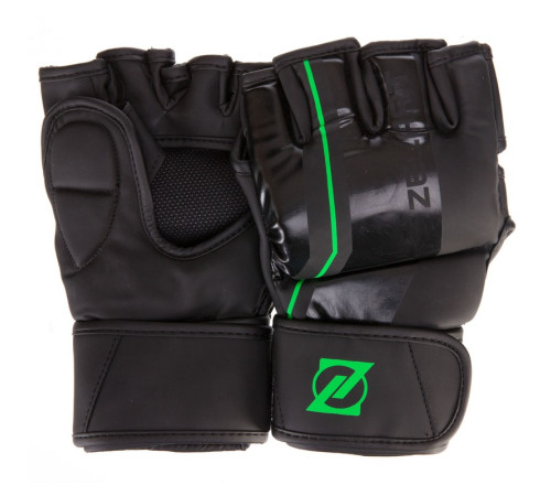 Рукавиці для змішаних єдиноборств MMA Zelart S-XL чорний-салатовий