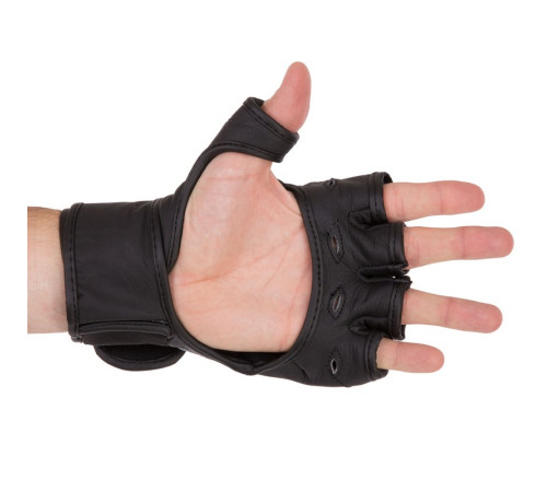 Рукавиці для змішаних єдиноборств MMA Zelart S-XL чорний