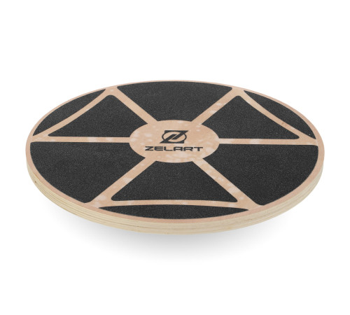Диск балансувальний балансборд дерев'яний WOOD BALANCE BOARD Zelart 39x7,5см чорний