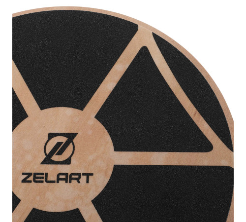 Диск балансувальний балансборд дерев'яний WOOD BALANCE BOARD Zelart 39x7,5см чорний