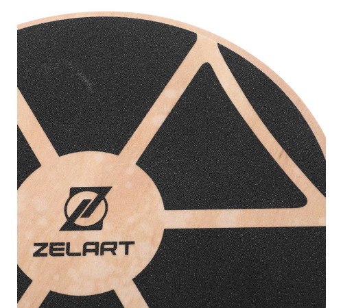 Диск балансувальний балансборд дерев'яний WOOD BALANCE BOARD Zelart 39x7,5см чорний