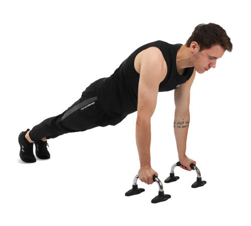 Упори для віджимань 2штуки Zelart PUSH-UP BAR 25,3x16x14см хром