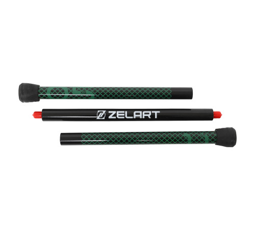 Бодібар Body Bar розбірний 3-х секційний Zelart вага 5кг чорний-зелений