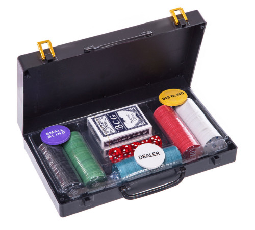 Набор для покера в пластиковом кейсе Poker game set Poker game set SP-Sport 200 фишек