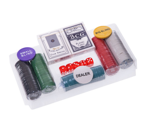 Набор для покера в пластиковом кейсе Poker game set Poker game set SP-Sport 200 фишек