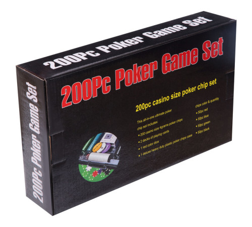 Набор для покера в пластиковом кейсе Poker game set Poker game set SP-Sport 200 фишек