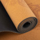 Килимок для йоги Пробковий каучуковий двошаровий Yoga mat Record 183x61мx0.4cм з принтом Марш Слонів коричневий