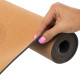 Килимок для йоги Пробковий каучуковий двошаровий Yoga mat Record 183x61мx0.4cм з принтом Марш Слонів коричневий