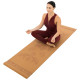 Килимок для йоги Пробковий каучуковий двошаровий Yoga mat Record 183x61мx0.4cм з принтом Марш Слонів коричневий