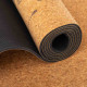 Килимок для йоги Пробковий каучуковий двошаровий Yoga mat Record 183x61мx0.4cм з принтом Хамса коричневий