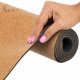 Килимок для йоги Пробковий каучуковий двошаровий Yoga mat Record 183x61мx0.4cм з принтом Хамса коричневий