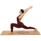 Килимок для йоги Пробковий каучуковий двошаровий Yoga mat Record 183x61мx0.4cм з принтом Хамса коричневий