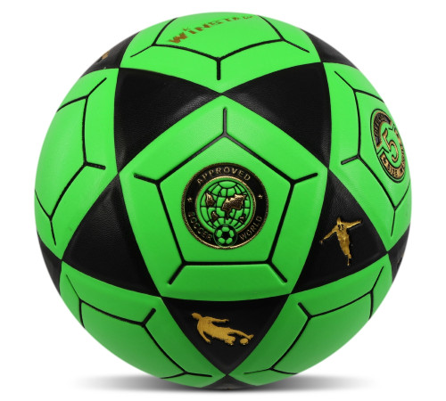 М'яч футбольний WINSTAR №5 PVC салатовий-чорний