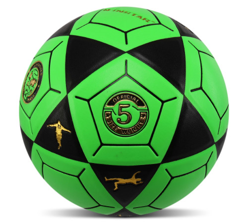 М'яч футбольний WINSTAR №5 PVC салатовий-чорний