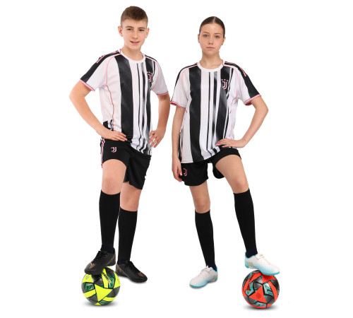 Форма футбольна дитяча із символікою футбольного клубу JUVENTUS домашня 2026 SP-Sport 20-30 білий-чорний