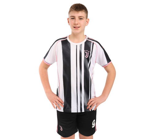 Форма футбольна дитяча із символікою футбольного клубу JUVENTUS домашня 2026 SP-Sport 20-30 білий-чорний