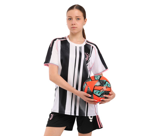 Форма футбольна дитяча із символікою футбольного клубу JUVENTUS домашня 2026 SP-Sport 20-30 білий-чорний
