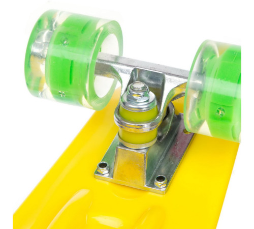 Пенні борд Penny Board круїзер пластиковий з колесами які світяться FISH жовтий