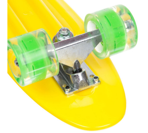 Пенні борд Penny Board круїзер пластиковий з колесами які світяться FISH жовтий