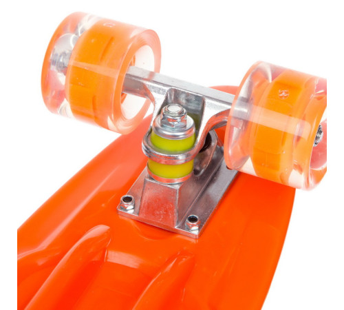 Пенні борд Penny Board круїзер пластиковий з колесами які світяться FISH помаранчевий