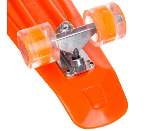 Пенні борд Penny Board круїзер пластиковий з колесами які світяться FISH помаранчевий