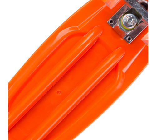Пенні борд Penny Board круїзер пластиковий з колесами які світяться FISH помаранчевий