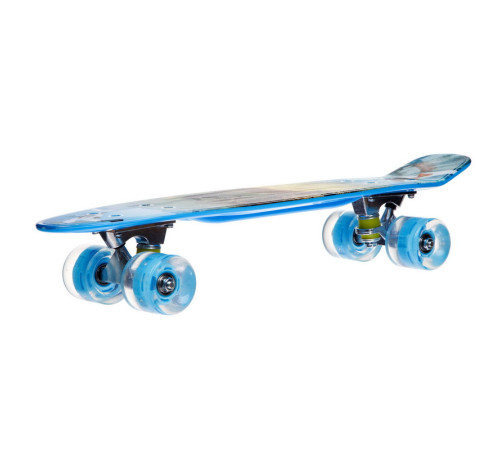 Пенні борд Penny Board круїзер пластиковий з колесами які світяться FISH синій