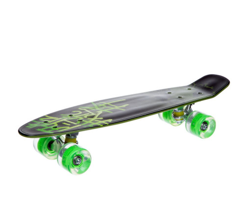 Пенні борд Penny Board круїзер пластиковий з колесами які світяться FISH зелений