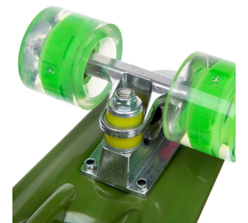 Пенні борд Penny Board круїзер пластиковий з колесами які світяться FISH зелений