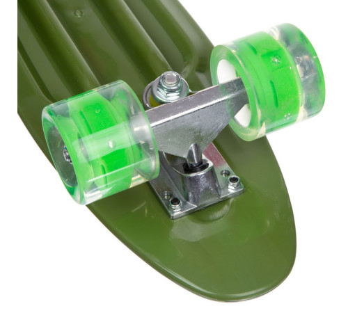 Пенні борд Penny Board круїзер пластиковий з колесами які світяться FISH зелений