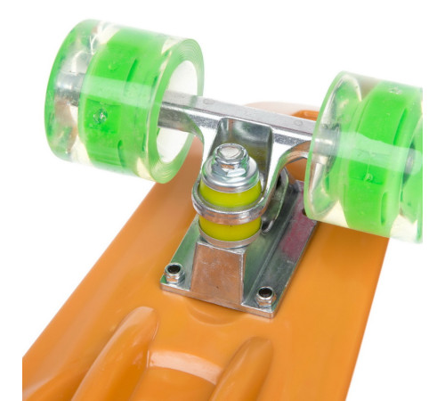 Пенні борд Penny Board круїзер пластиковий з колесами які світяться FISH персиковий