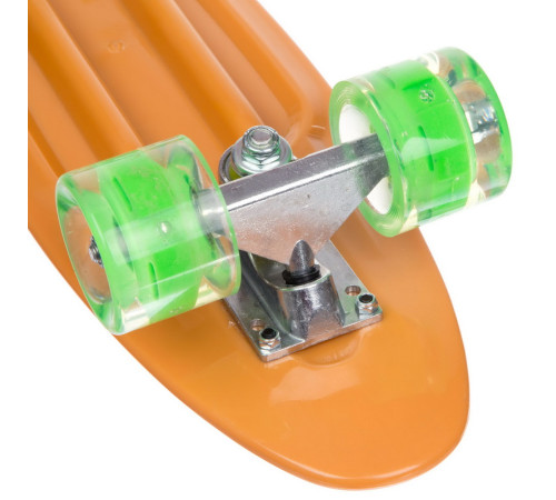 Пенні борд Penny Board круїзер пластиковий з колесами які світяться FISH персиковий