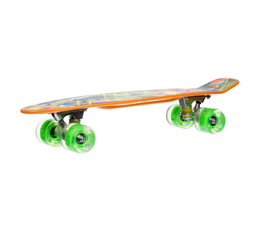 Пенні борд Penny Board круїзер пластиковий з колесами які світяться FISH персиковий
