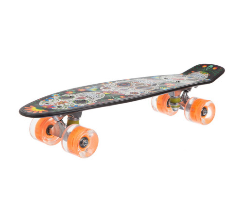 Пенні борд Penny Board круїзер пластиковий з колесами які світяться FISH чорний
