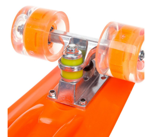 Пенні борд Penny Board круїзер пластиковий з колесами які світяться FISH помаранчевий