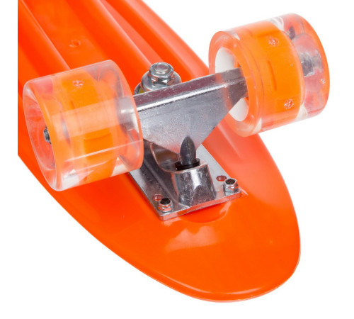 Пенні борд Penny Board круїзер пластиковий з колесами які світяться FISH помаранчевий