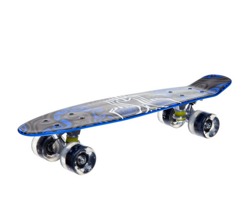Пенні борд Penny Board круїзер пластиковий з колесами які світяться FISH синій